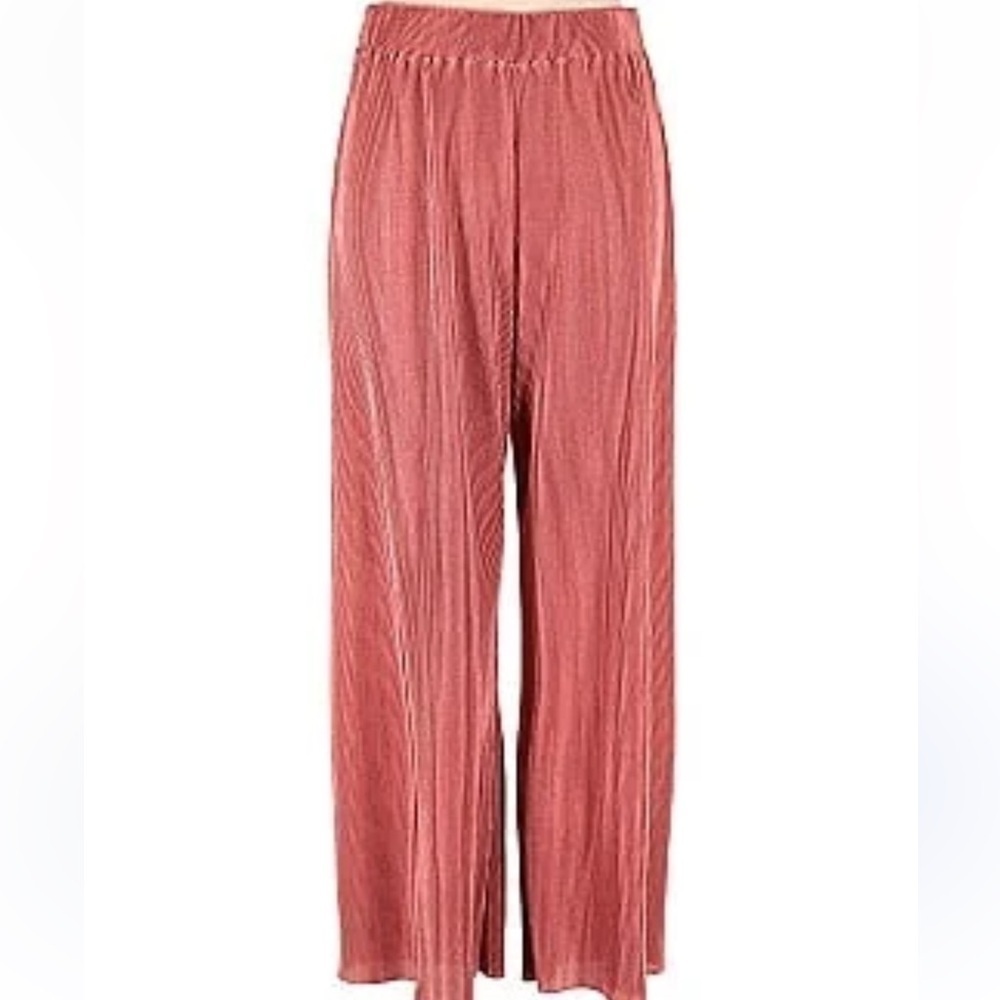 Intempo ribbed pull on wide leg elastic waistband Brick pants Sz XXL new